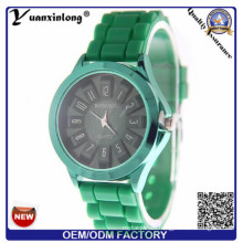 Yxl-266 reloj de cuarzo de la manera de los hombres reloj de lujo de silicona reloj de dial redondo deportivo casual hombres mujeres vestido de la muchacha relojes